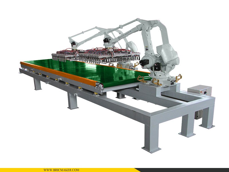Clay Brick Automatic Servo Belt Robot Stacking Double Lines