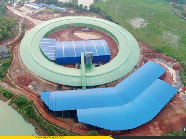 Автоматическая производственная линия для обжига кирпича в вращающейся печи