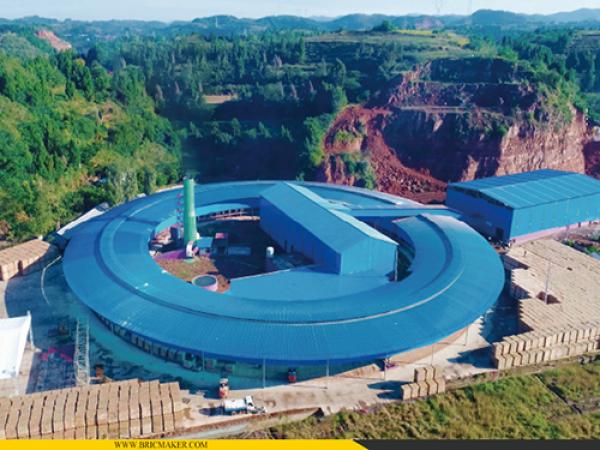 Автоматическая линия производства 300 000 штук глиняных кирпичей в день с ротационной печью